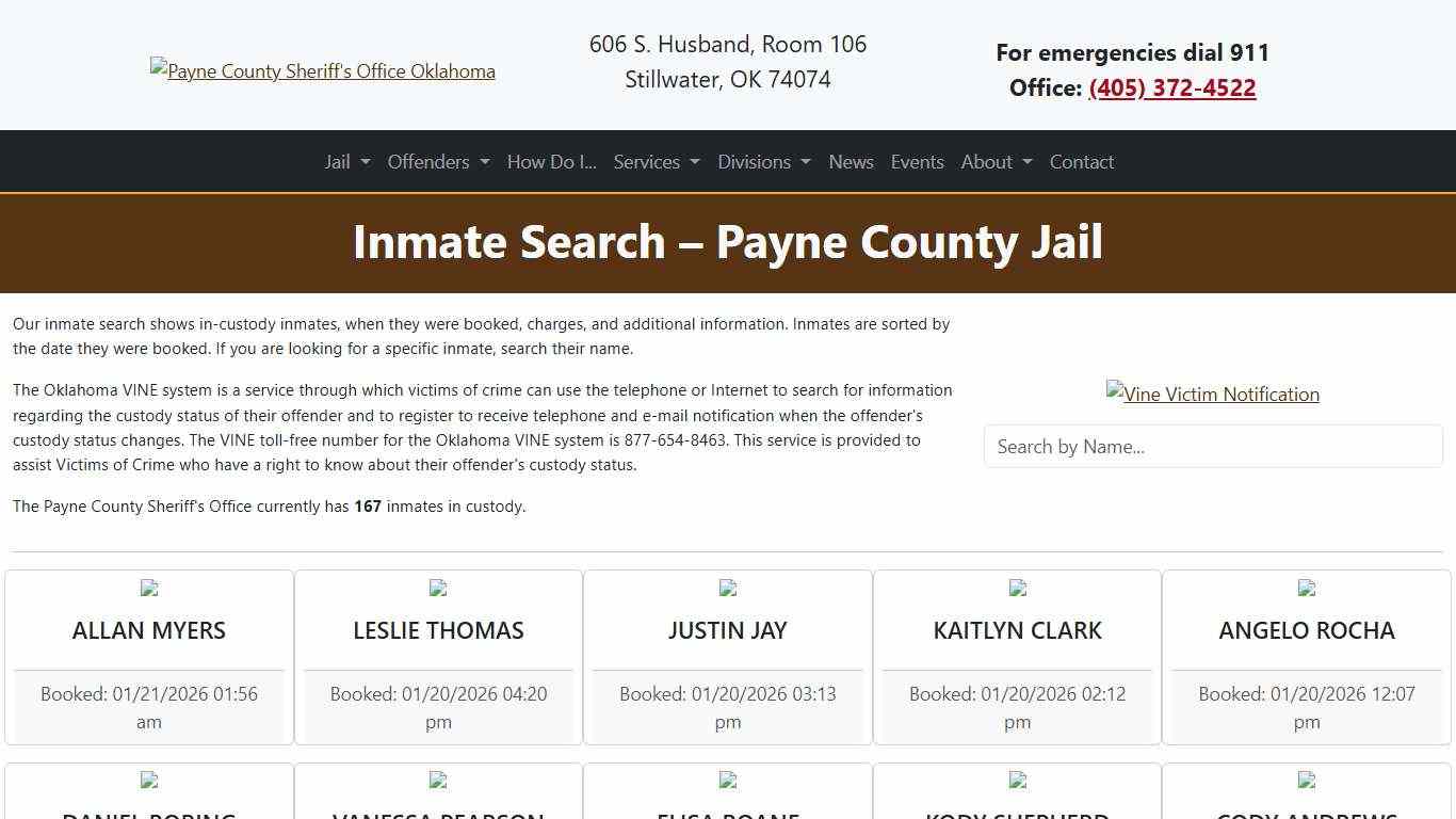 Inmate Search | County Sheriff's Office